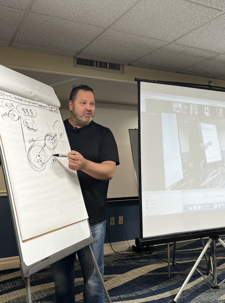 Paul teaching at mastermind event